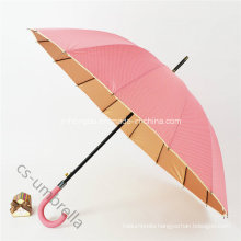 23" 16 Fiberglass Ribs Pink Straight Sun Umbrella (YSS0144-4)